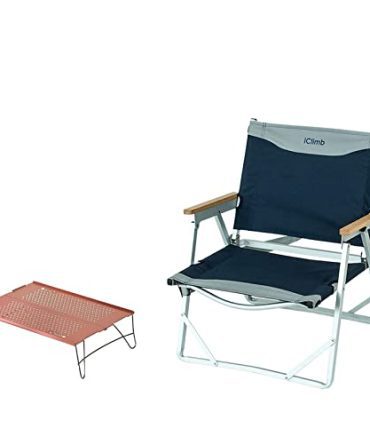 Ultralight Low Beach Chair and 1 Solo Mini Folding Table Bundle