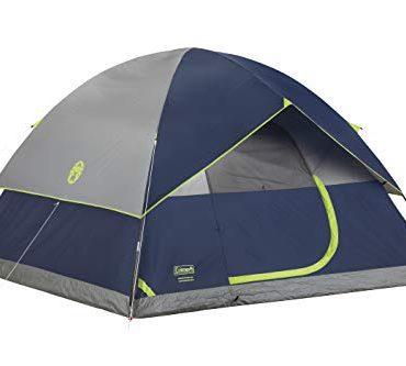 Coleman Sundome 4-Person Tent: Quick and Easy Setup for Your Next Camping Adventure in Navy/Gray