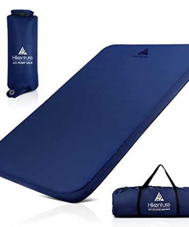 Extra Thick Double Self Inflating Sleeping Pad, 9.5 R Camping Mattress 2 Person