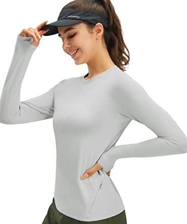 Hiking Long Sleeve Workout Shirts for Wome