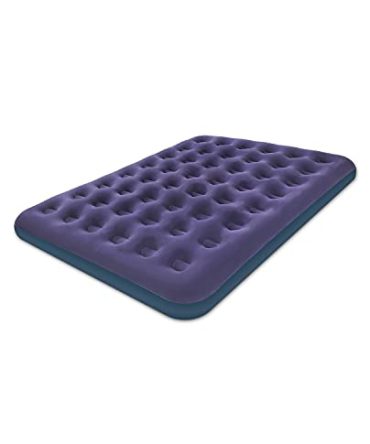 Portable Blue Blow Up Mattresses with Flocked top