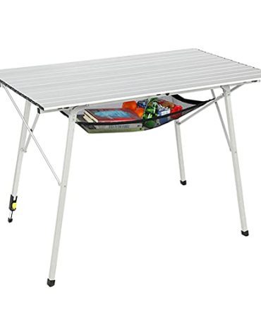 PORTAL Portable Camping Table Aluminum Folding Camp Table Roll Up Table