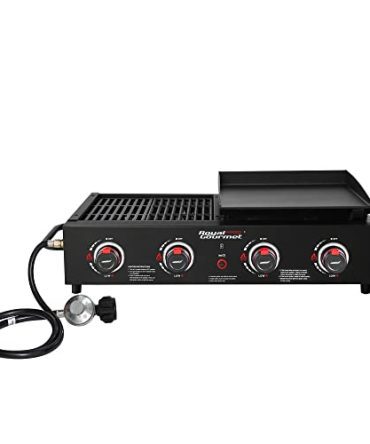 Royal Gourmet 4-Burner Grill & Griddle Combo, Black