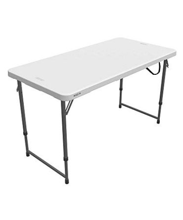 Lifetime Height Adjustable Craft Camping and Utility Folding Table