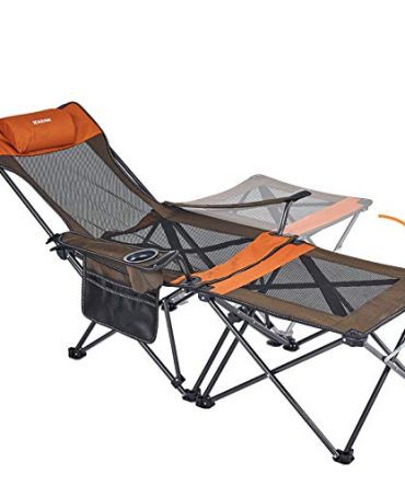 2 in 1 Folding Camping Chair Portable Lounge Chair