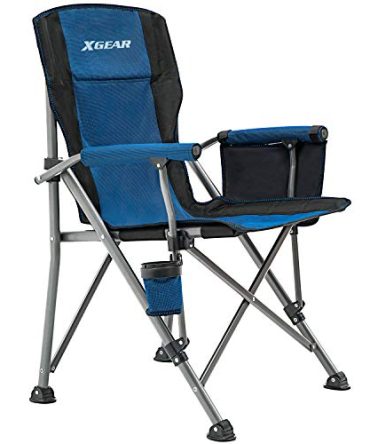 XGEAR Camping Chair with Padded Hard Armrest