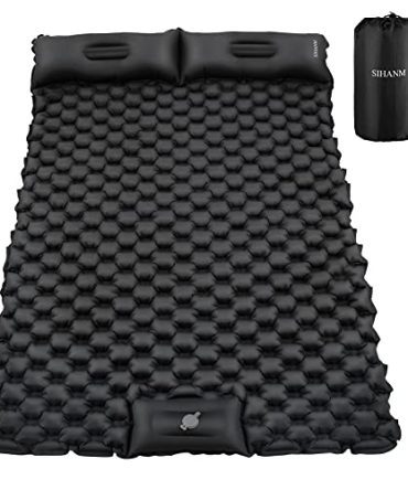 Ultralight Double Sleeping Pad for Camping, Upgrade Self-Inflating Camping Pads w/ Foot Pump