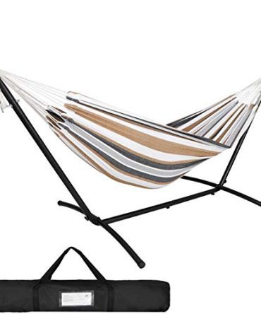 Double Hammock Bed and Stand with Portable Carrying Case