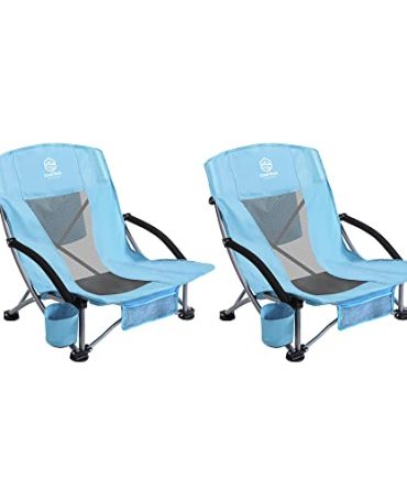 Profile Mesh Back Folding Chair for Adults with Cup Holder & Cooler