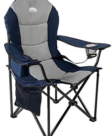 Coastrail Outdoor Padded Camping Chair with Lumbar Back Support