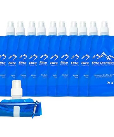 Best Collapsible Water Bottle BPA Free (10-Pack) For Gym