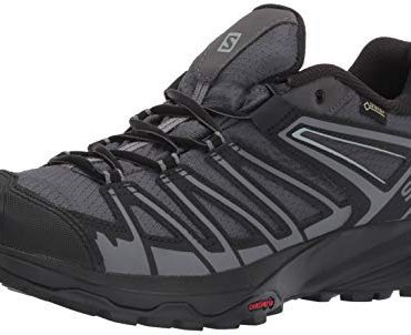 Salomon Men's X Crest GTX Hiking Shoes, Magnet/Black/Quiet Shade