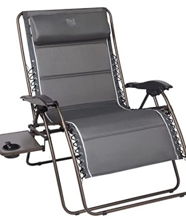 Full Padded Patio Lounger with Side Table