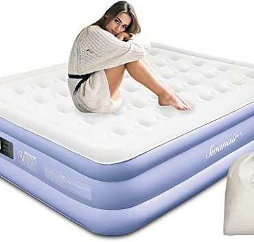 Queen Air Mattress Auto Fast Inflate and Deflate with Built-in Pump