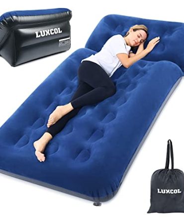 Twin Air Mattress, Adjustable Backrest, Comfortable & Portable, Anti-Leak