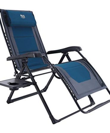 Patio Lounge Chair Padded Lawn Chair with Headrest XXL