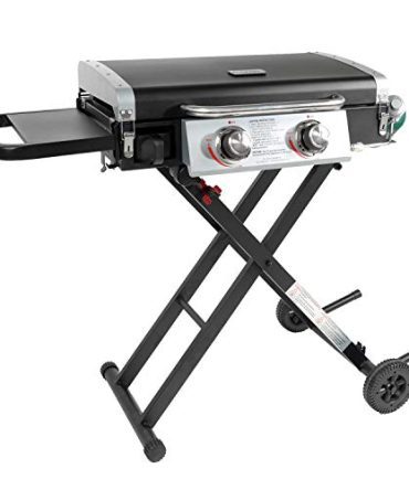 Portable LP Propane Gas Grill Griddle w/ Top Cover Lid