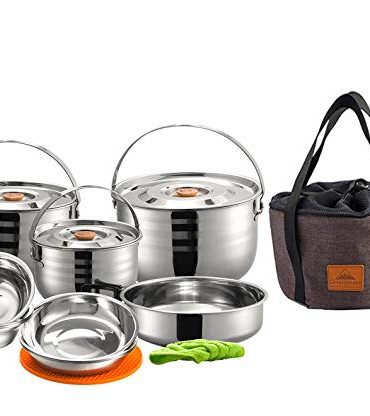 Cookware Set Pots Pans with Storage Carrying Bag 