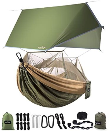 Heavy Duty Camping Hammock with Rain Fly