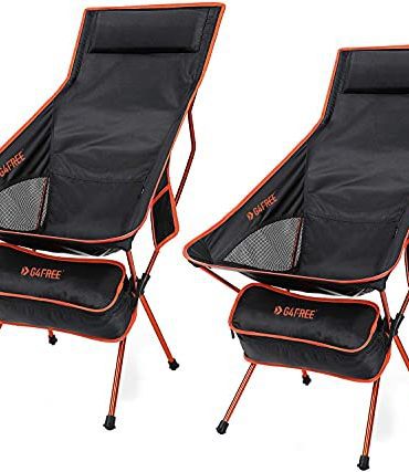 Portable Lightweight Folding Camp Chairs with Headrest