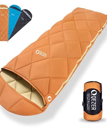 QEZER Down Sleeping Bag for Adults 27-55℉