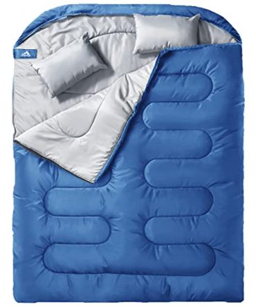 MEREZA Double Sleeping Bag for Adults with Pillows