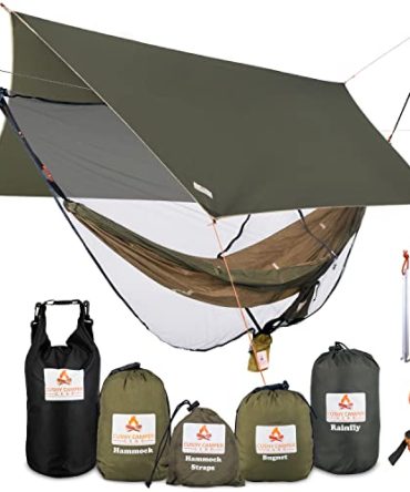 Hiking Camper Premium Hammock with Rain Fly