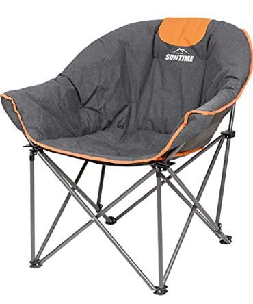 OUTDOOR LIVING SUNTIME Leisure Moon Folding Camping Saucer Chair