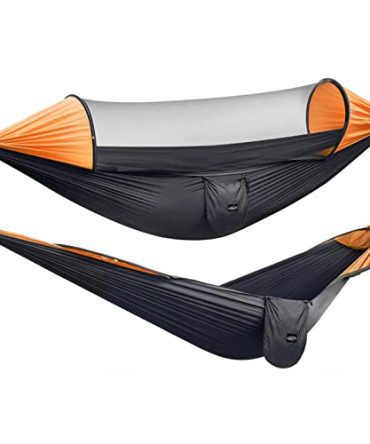 Large Camping Hammock with Mosquito Net 2 Person Pop-up Parachute Lightweight