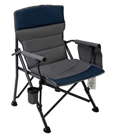 Heavy Duty Padded Chair w/ Built-In Storage and Cup