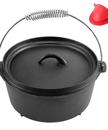 Pre-seasoned Pot with Lid Lifter Handle