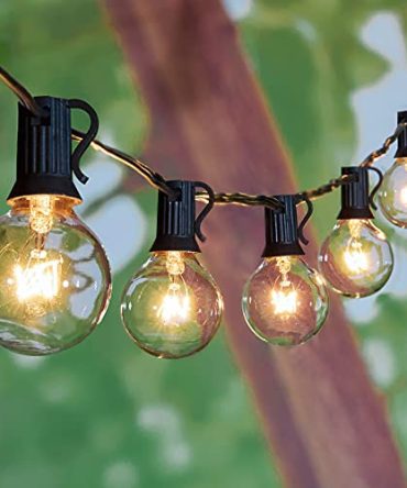 Hanging Globe Patio Lights with 52 Clear Bulbs