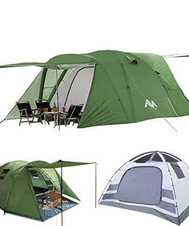 AYAMAYA Camping Tents for 6-8 Person with 2 Porch