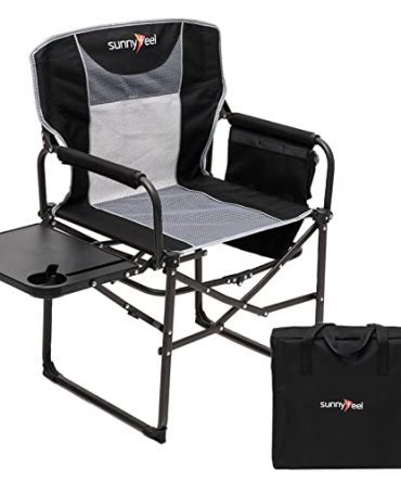 Portable Folding Chair with Side Table