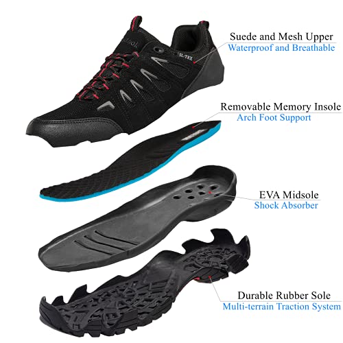 SHULOOK Men's Waterproof Hiking Shoes