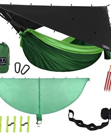 Camping Hammock with Rain Fly Tarp and Bug Net