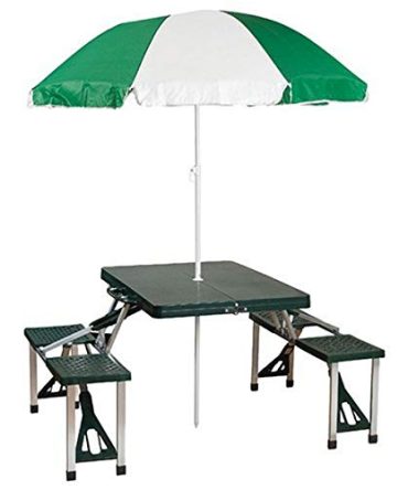 Stansport Picnic Table and Umbrella Combo