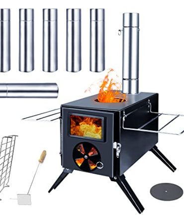 Tent Wood Burning Stoves Portable with Chimney Pipes