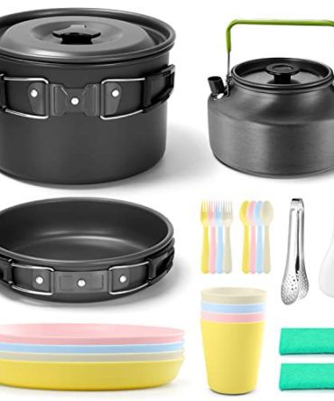 Lightweight Pot 24pcs Camping Cookware Mess Kit