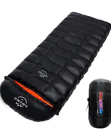 Sleeping Bag for Adults, Lightweight 4 Season Envelope Rectangle Down for Backpacking Camping