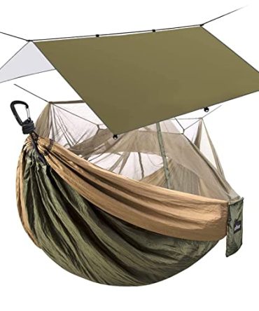 Camping Hammock with Bug Net & Sunyear Hammock Rain