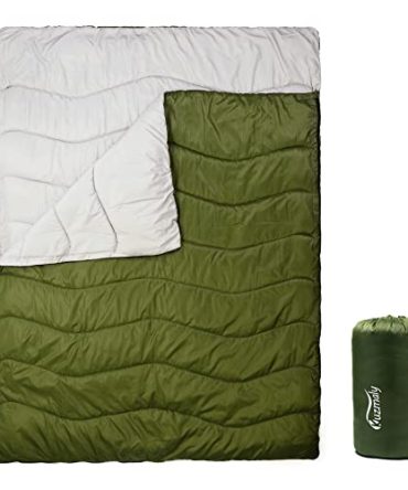 Double Sleeping Bags 3 Seasons Lightweight Waterproof with Compression Sack