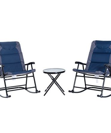 Outdoor Patio Furniture Set with Glass Coffee Table