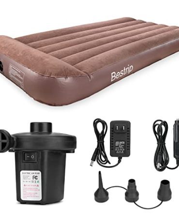 Bestrip Air Mattress Twin Size Inflatable Bed with Electric Air Pump made for camping