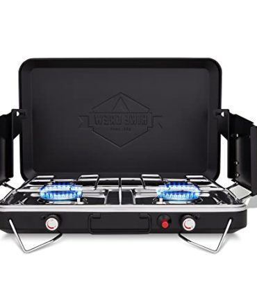 20,000 BTU Portable Propane 2 Burner Stovetop