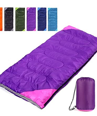 Camping Sleeping Bag for Kids Adults Boys and Girls,Cold and Warm Weather