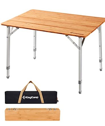 Camping Table with Adjustable Height Aluminum Legs