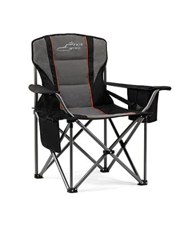 Padded Camping Chair with Lumbar Support