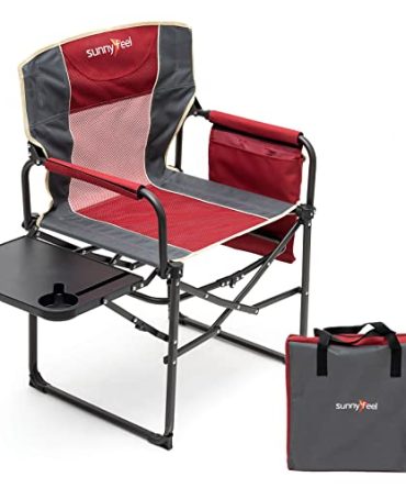 Sunnyfeel Camping Directors Chair, Heavy Duty