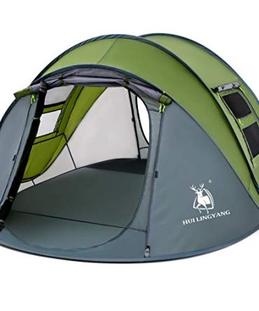 Instant Family Tent: 4 Person Easy Pop Up with Waterproof & Automatic Setup